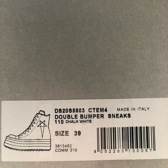 Rick Owens double bumper high tops - Picture 4 of 5